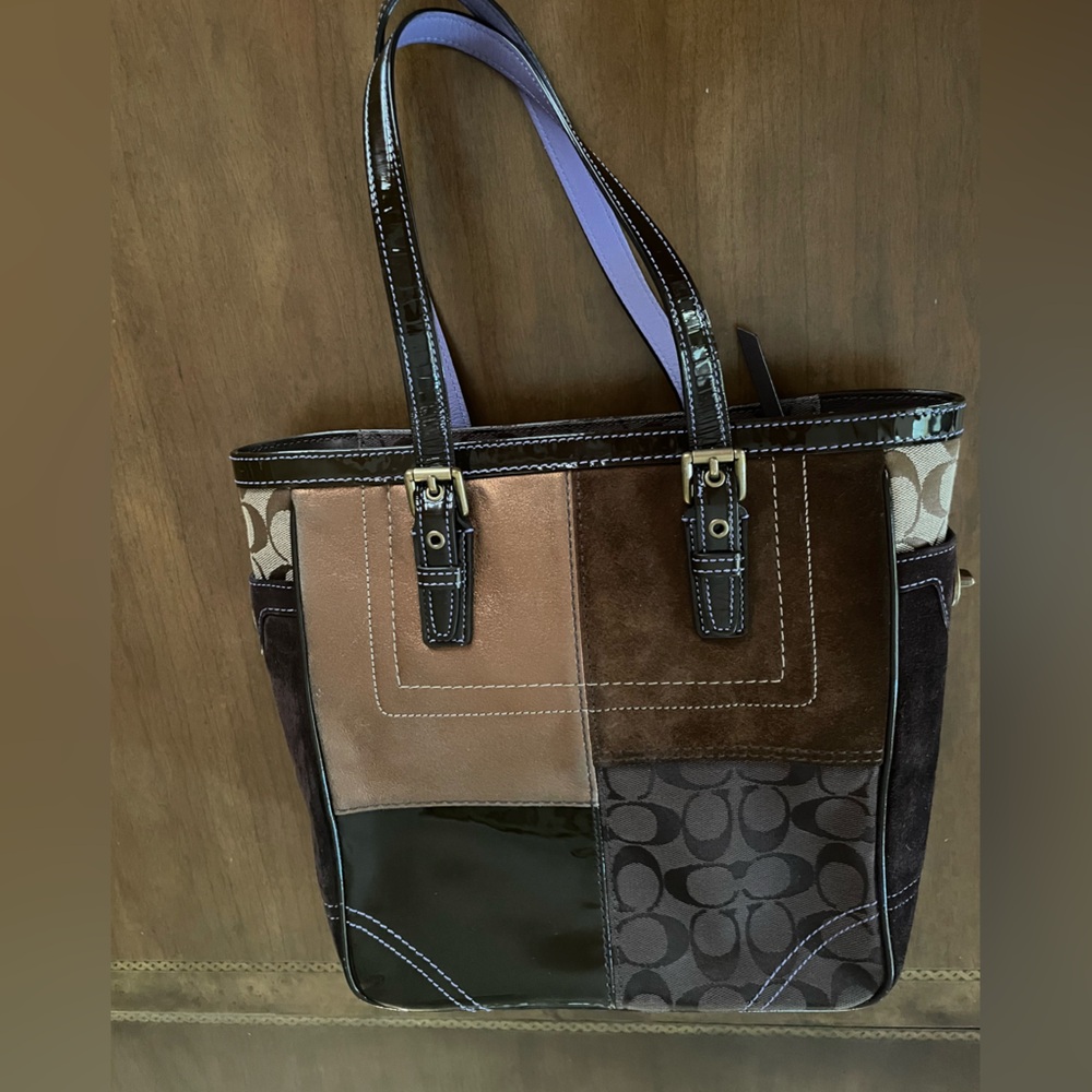 Coach Y2K nostalgia Patchwork Tote Bag
